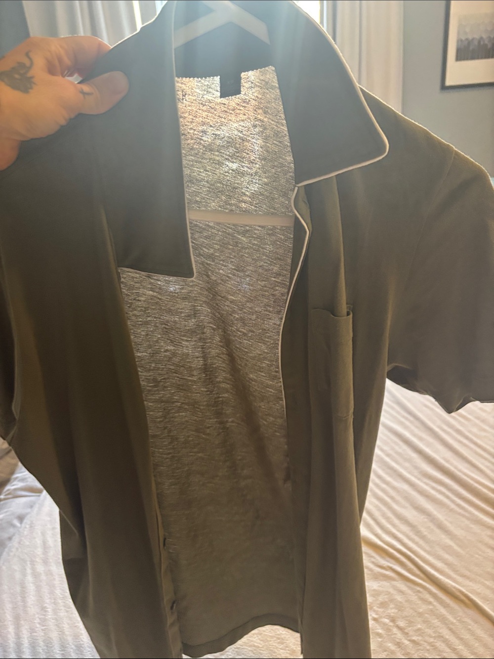 Todd Snyder Olive Green Crewneck Premium Jersey Sweater
